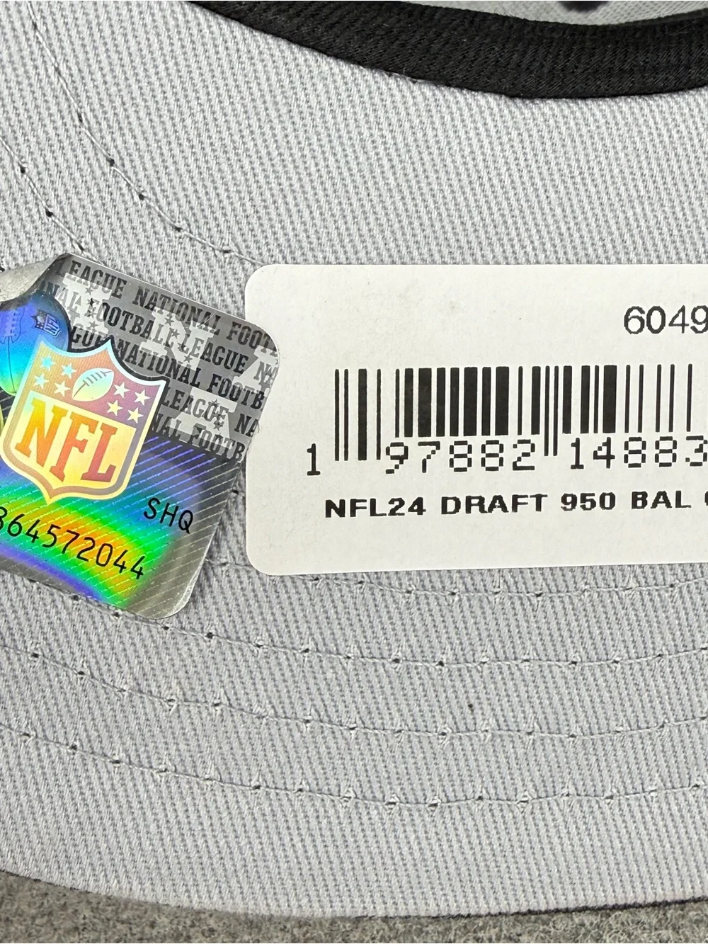 New Era Baltimore Ravens Hat 9Fifty Snapback NFL Draft Day Graphite Side Patch